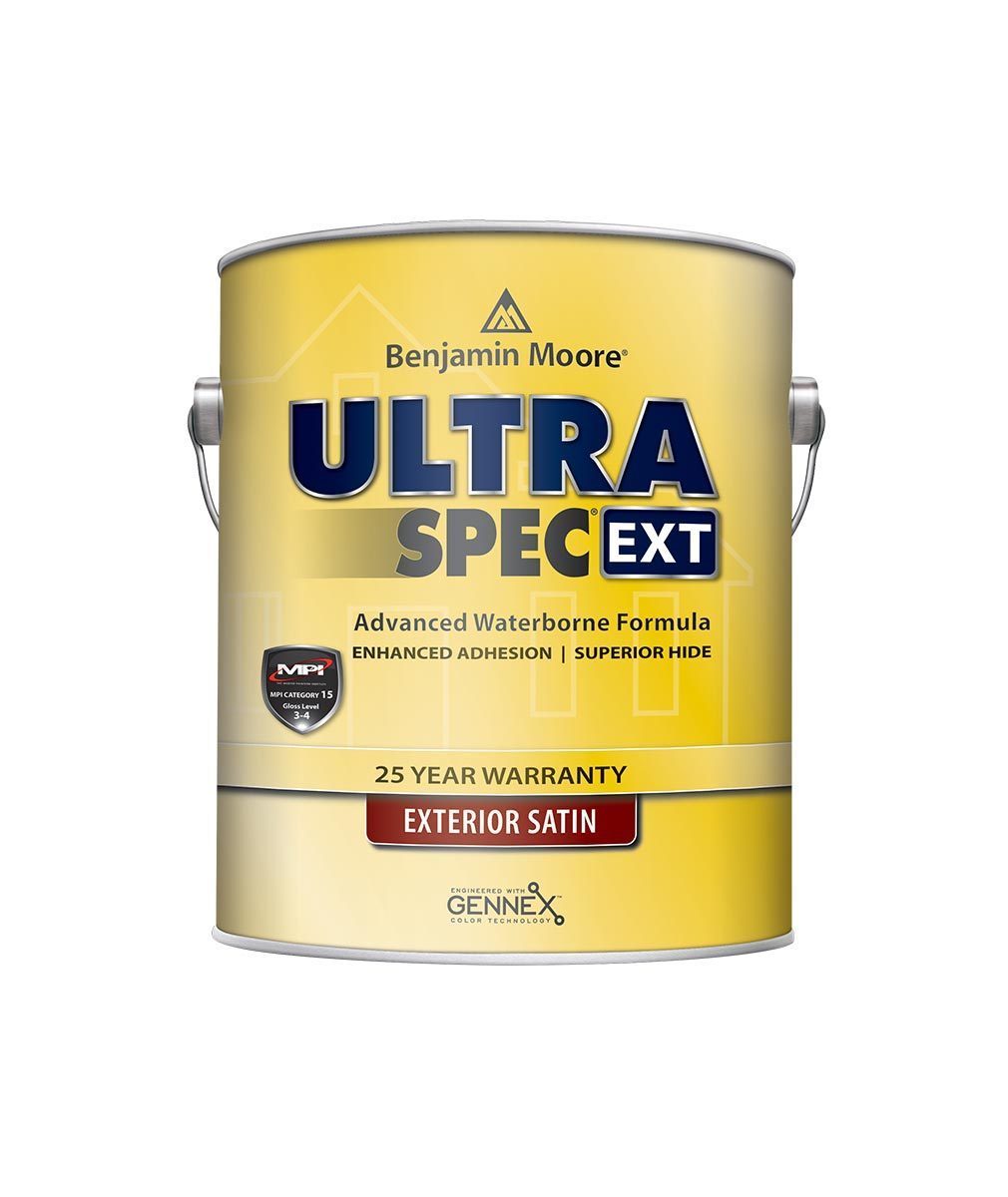Benjamin Moore Ultra Spec EXT exterior paint in satin finish available at Catalina Paints