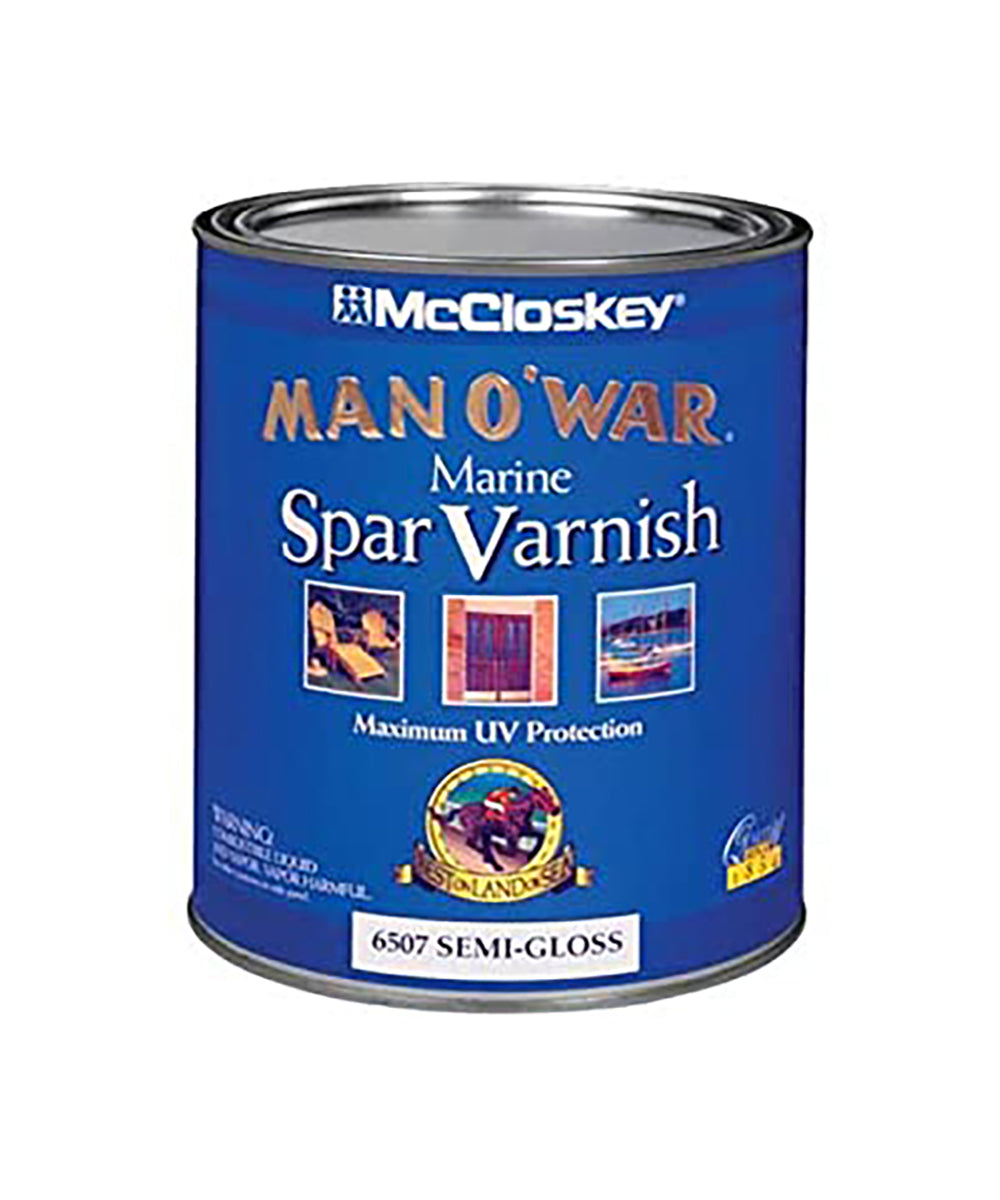 McCloskey Man O War Varnish in semi-gloss, available at Catalina Paints in CA.