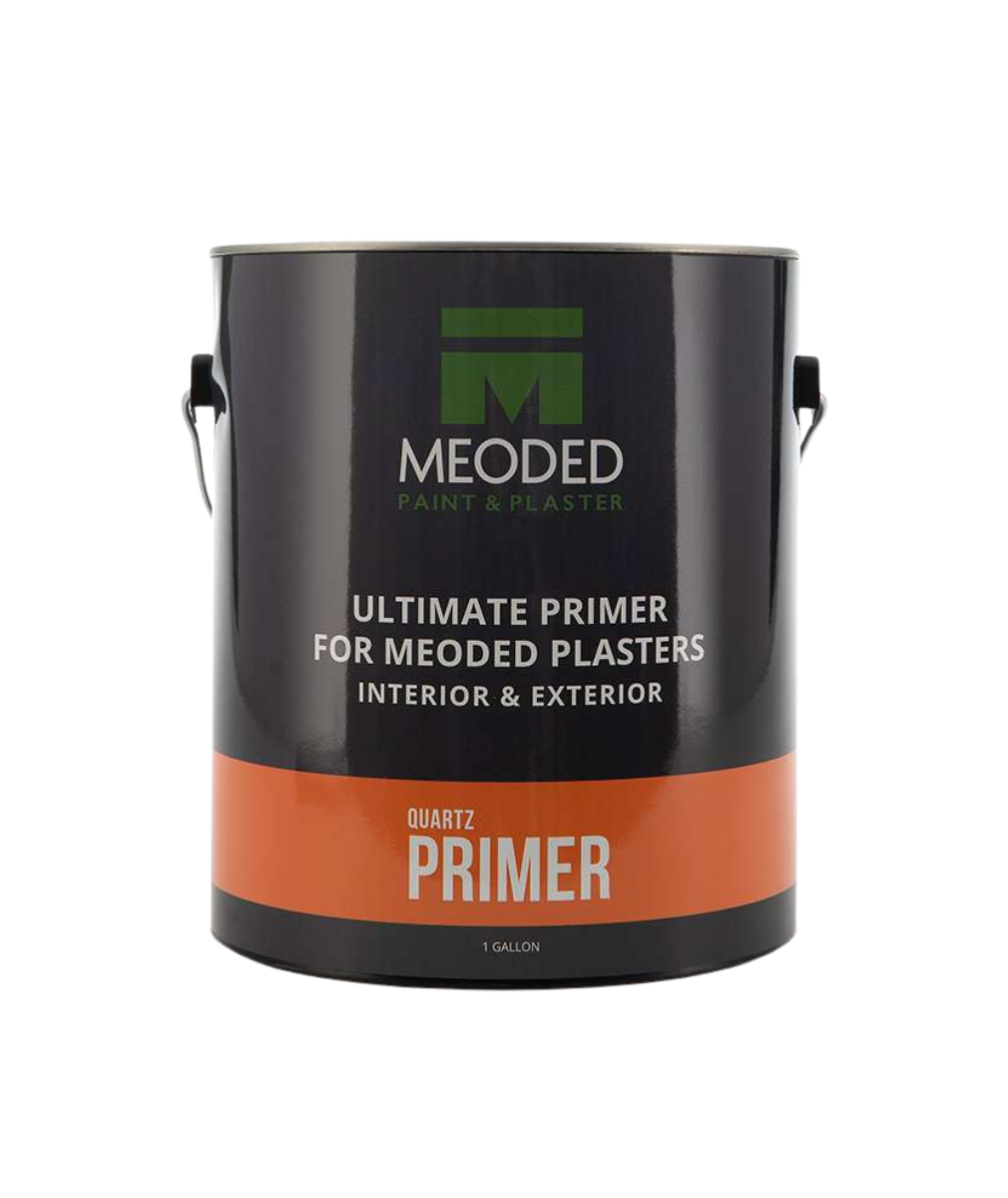 Meoded Quartz Primer base coat available at Catalina Paints in Los Angeles – a fine mineral undercoat designed to optimize adhesion and enhance the finish of decorative plasters in Southern California interiors.