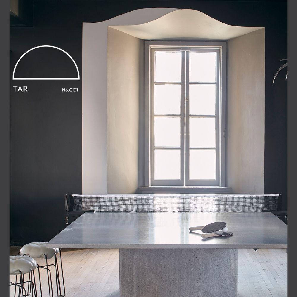 Tar paint color by elly Wearstler California Collection for Farrow &amp; Ball paint in a room, available at Catalina Paint in Greater Los Angeles.