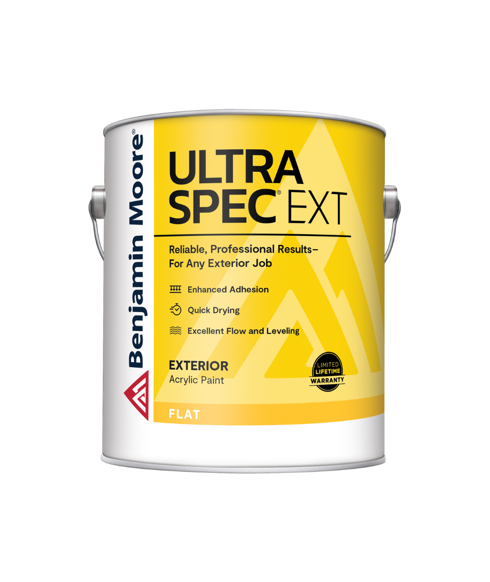 Benjamin Moore Ultra Spec EXT exterior paint in Flat finish available at Catalina Paints