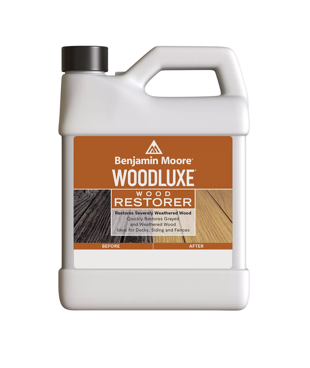 Benjamin Moore Woodluxe Wood Restorer Gallon available at Catalina Paints in Los Angeles County.