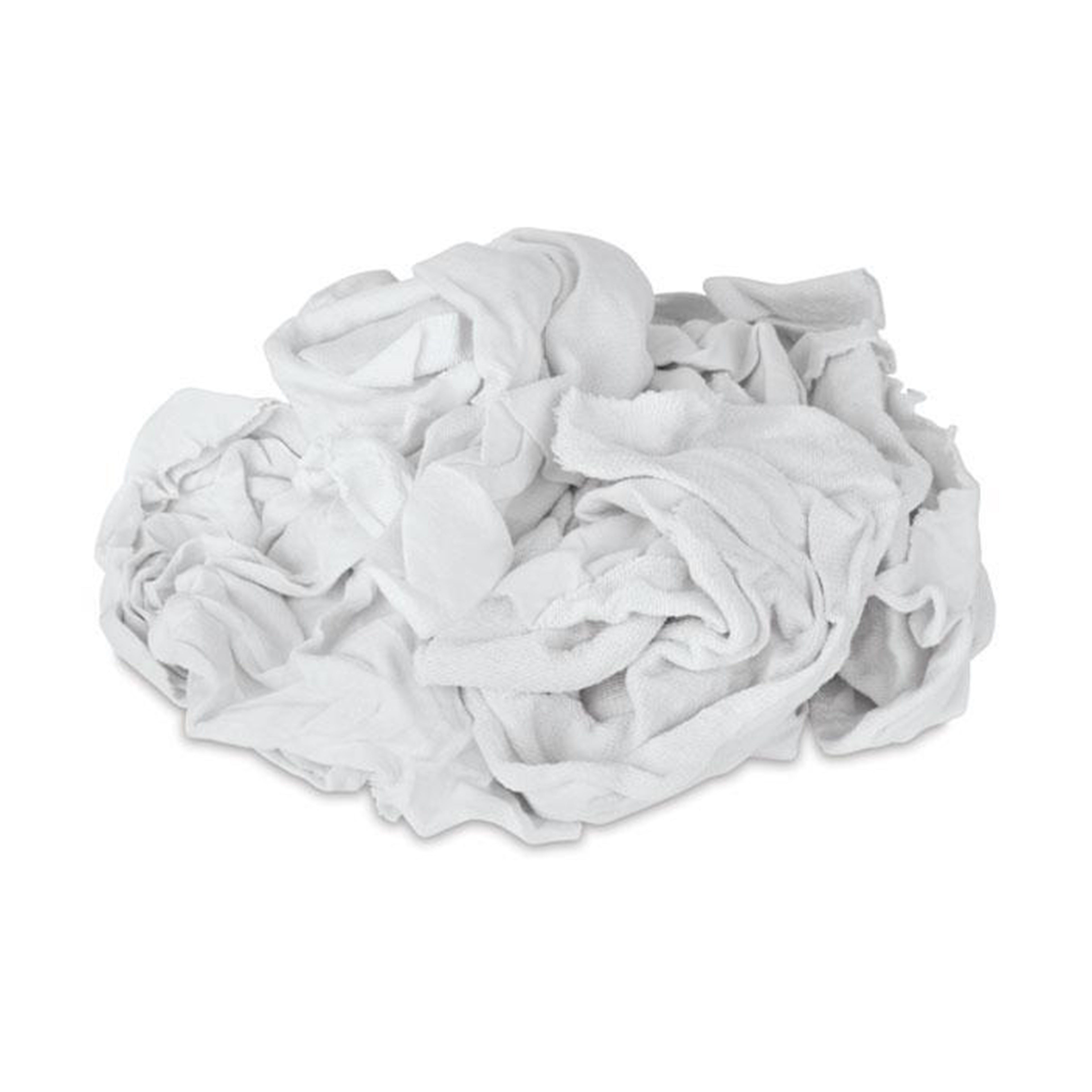  Lint Free White Knit Cotton Rags- 50 Lb. Box - Painters Rags-  Reclaimed T-Shirt Material : Health & Household