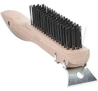 Heavy Duty Wire Scratch Brush with Scraper, available at Catalina Paints, serving the Los Angeles County. 