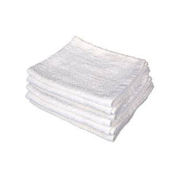 Recycled Cotton Terry Towels Cloth Rag 10 lb. 14 x 17 White Zoro Select G206010PC